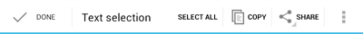 Android Text Selection Bar (Paprika for Android v1.1.0)