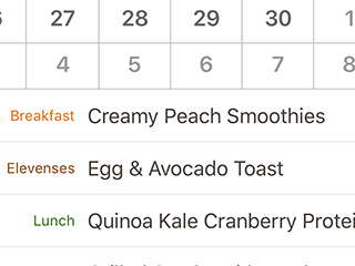The meal planner - create a different meal plan for every week.