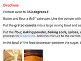 Viewing a recipe - scale the ingredients up or down to match your desired serving size.